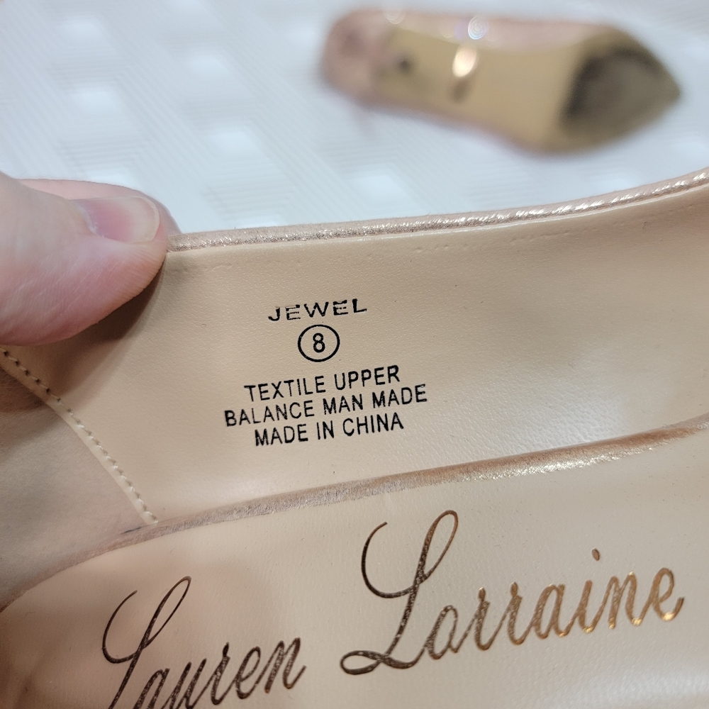 Lauren Lorraine Sparkling Rose Gold Heels - Picture 8 of 9